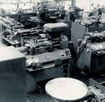 Picture of the Injection molding in the Lörrach factory