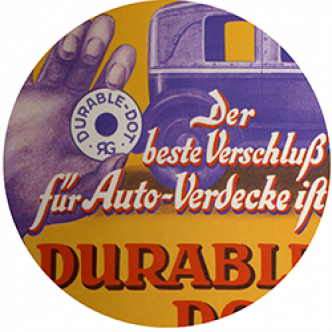 German ad of the durable dot press stud