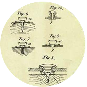 Schéma des différentes parties de la boule de bouton-fermoir