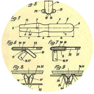 Drawing of a door panel clip