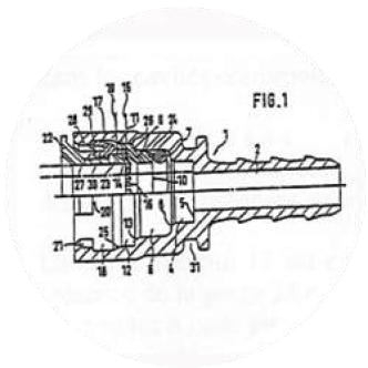 Gripping connector technical drawing