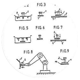 Technical drawing of the different bonding steps