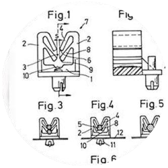 Drawing of plastic brackets for tubular components