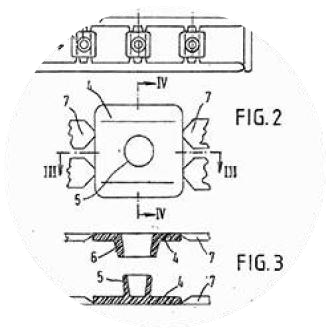 Technical drawing of TEDDY fastener strips