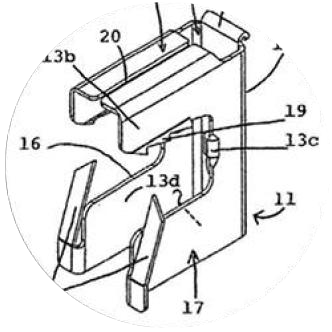 Patent drawing of the Tiger Clip®