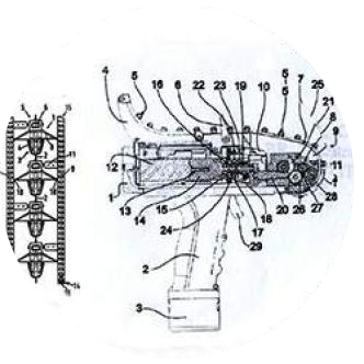 Patent drawing of the RayTOOL® fastening gun