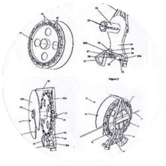 Esquema técnico del dispositivo para desenrollar un cable flexible